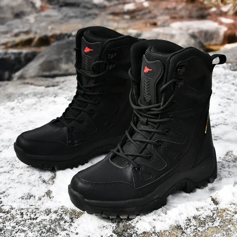 Winter Boots Women Quality PU round Toe Fashion Mid-Calf Motorcycle Boots Warm Plush Platform Shoes Zapatos Para Mujer