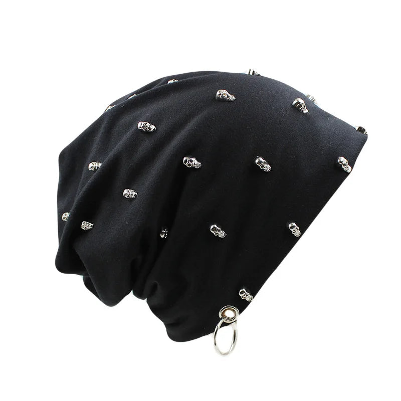 New Fashion Men Women Unisex Casual Hat with Skull Hoop Brand Hats Winter Warm Beanies Skullies Thick Adult Hip Hop Bonnet