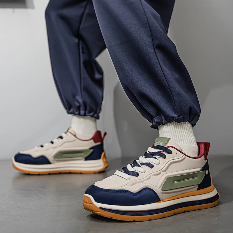 Zapatillas de moda para hombre 2025: calzado cómodo, transpirable y casual para correr, entrenar y actividades al aire libre, con suela suave.