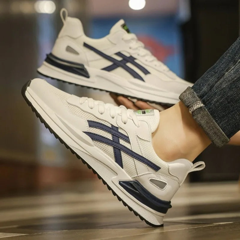 Zapatillas casuales de tendencia para hombre (verano) – Oferta destacada: calzado deportivo con plataforma, malla transpirable, amortiguación y alta resistencia al desgaste; ideal para senderismo.