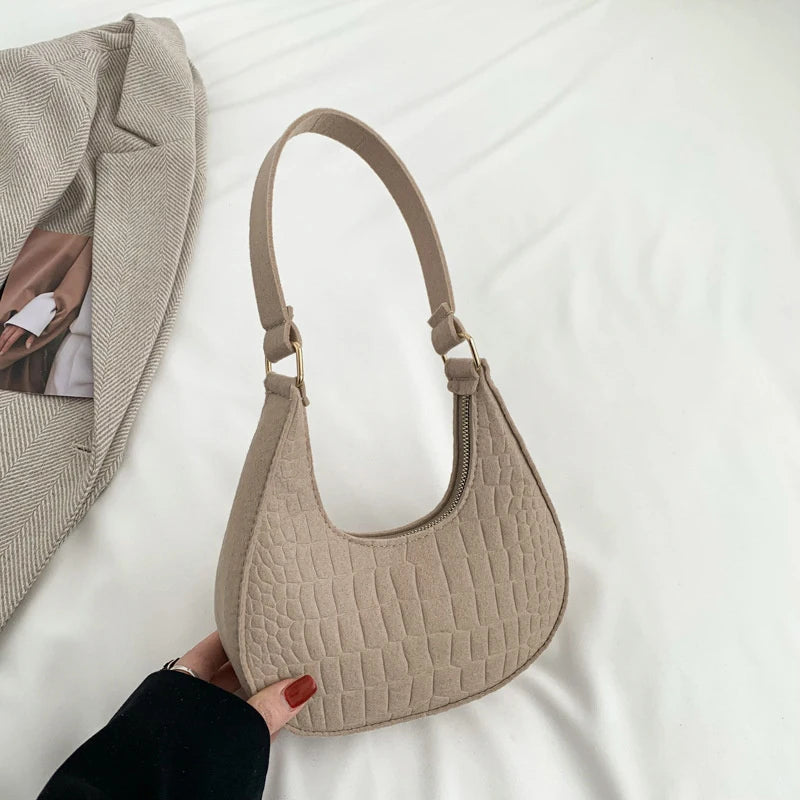 (.) Women Top-handle Bags Autumn Winter Fashion Bag New Fashion Shoulder Bag Portable Women's Bag Bolso Mujer Handbags Felt