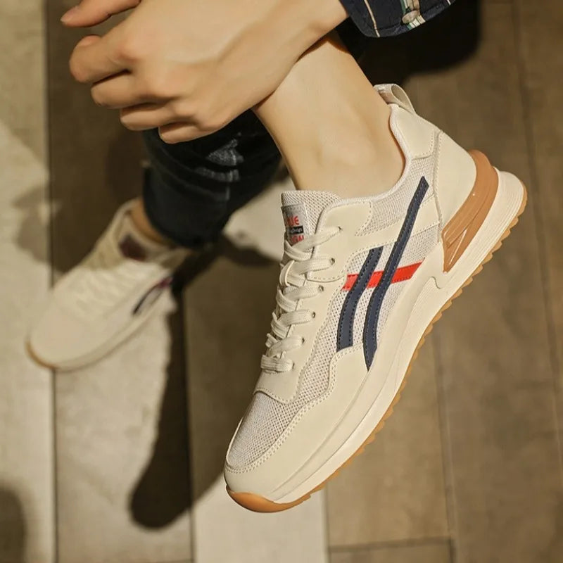 Zapatillas casuales de tendencia para hombre (verano) – Oferta destacada: calzado deportivo con plataforma, malla transpirable, amortiguación y alta resistencia al desgaste; ideal para senderismo.