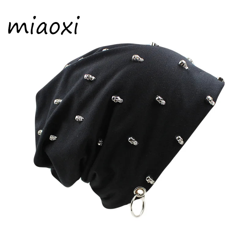 New Fashion Men Women Unisex Casual Hat with Skull Hoop Brand Hats Winter Warm Beanies Skullies Thick Adult Hip Hop Bonnet