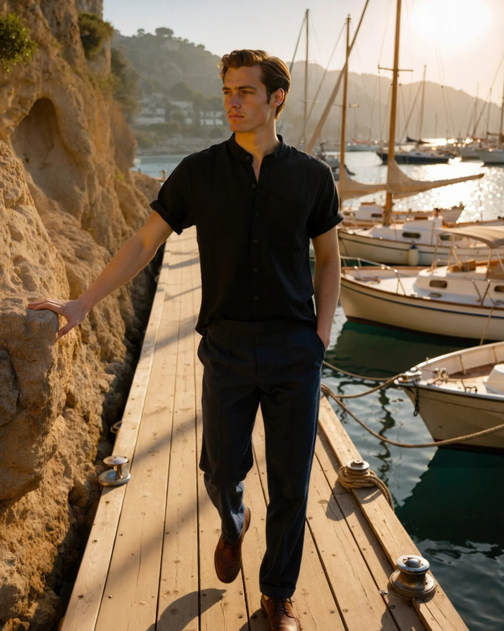 CAMISA LINHO MONACO SAGE
