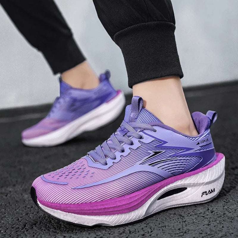 Zapatillas deportivas unisex con placa de carbono para correr y caminar; calzado con amortiguación para maratón, competición y entrenamiento de atletismo (para hombres y mujeres).