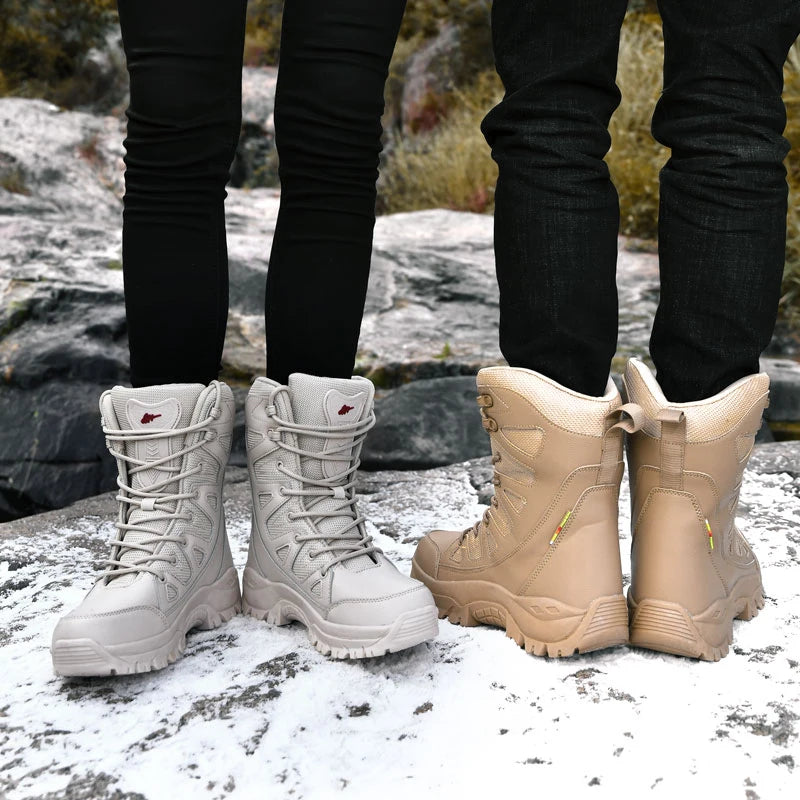 Winter Boots Women Quality PU round Toe Fashion Mid-Calf Motorcycle Boots Warm Plush Platform Shoes Zapatos Para Mujer