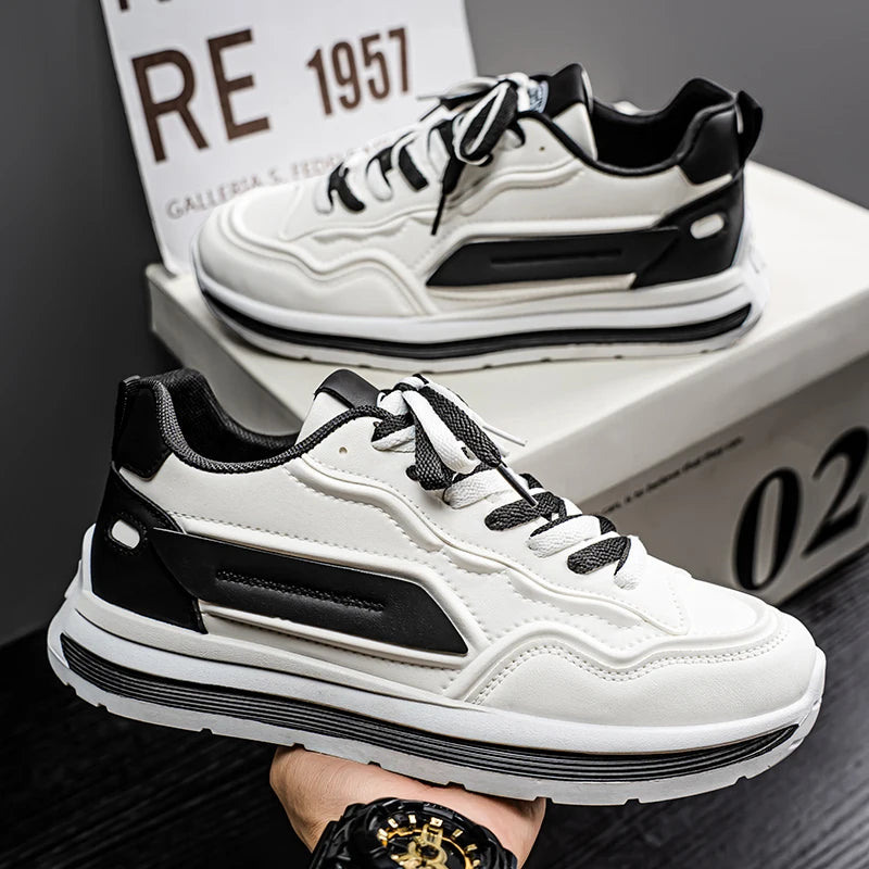 Zapatillas de moda para hombre 2025: calzado cómodo, transpirable y casual para correr, entrenar y actividades al aire libre, con suela suave.