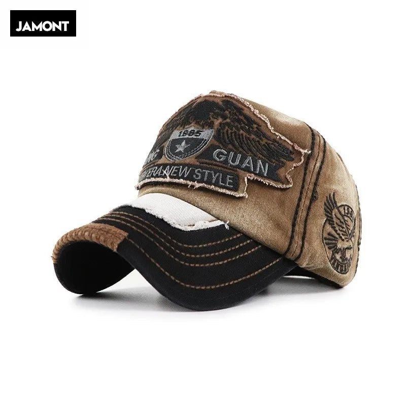 Men'S Retro Washed Baseball Cap Fitted Cap Snapback Hat for Men Bone Women Gorras Casual Casquette Letter Black Cap