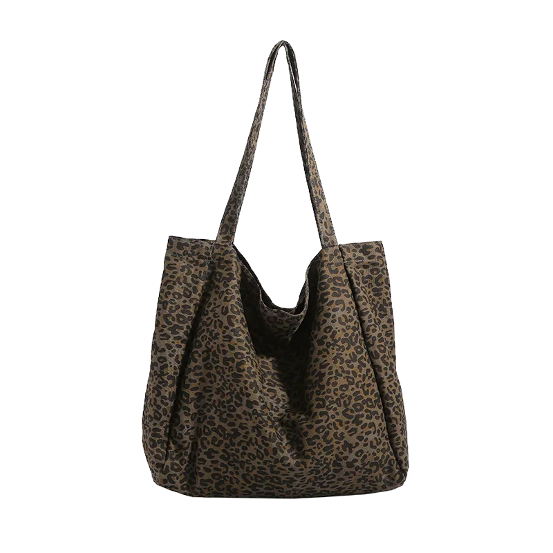 High Quality Large Capacity Canvas Hasp Women's Tote Bags 2025 on Sale brand Leopard Print Female Shoulder Bags Bolso Mujer