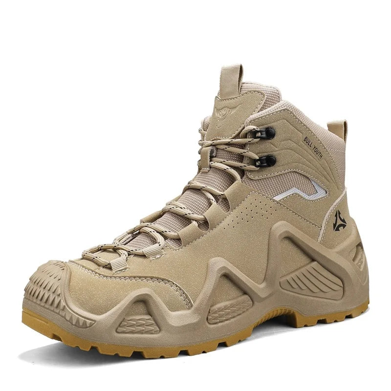Botas tácticas para hombre con correas para entrenamiento de combate; impermeables, transpirables y multifuncionales (ideales para senderismo y motociclismo).