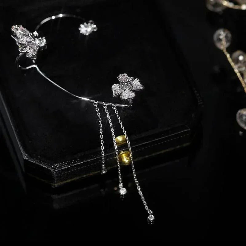 New Butterfly Earrings Without Perforations Sweet Student Jewelry French Simple Accessories For Women Fashion Festival Gifts