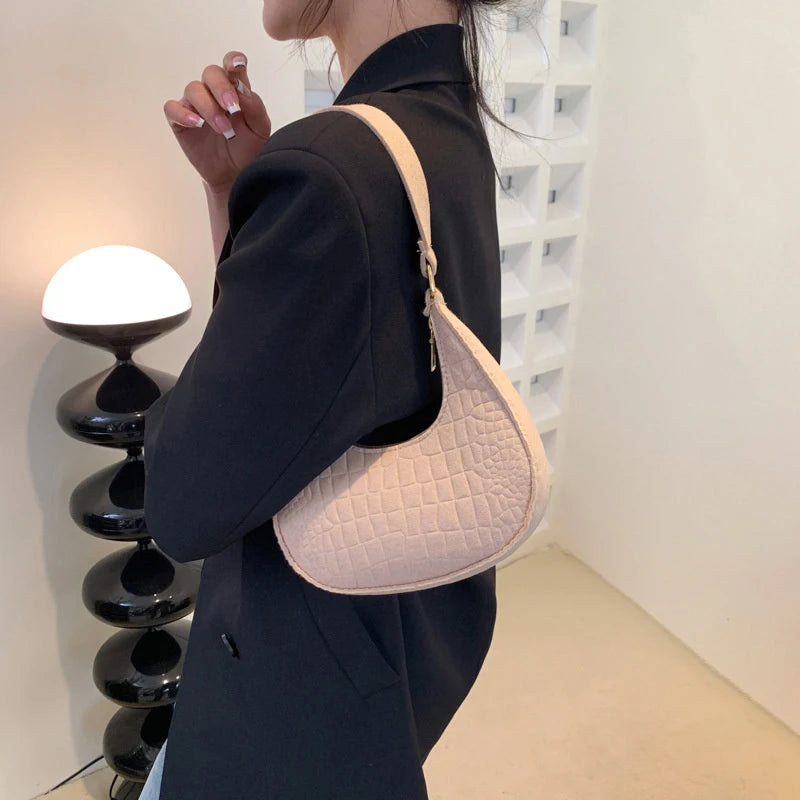(.) Women Top-handle Bags Autumn Winter Fashion Bag New Fashion Shoulder Bag Portable Women's Bag Bolso Mujer Handbags Felt
