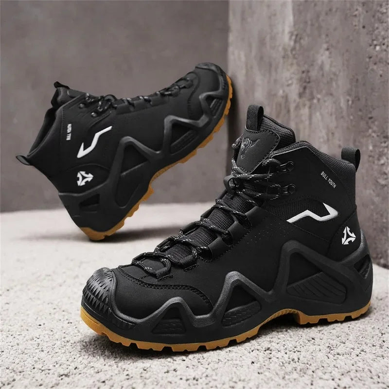 Botas tácticas para hombre con correas para entrenamiento de combate; impermeables, transpirables y multifuncionales (ideales para senderismo y motociclismo).