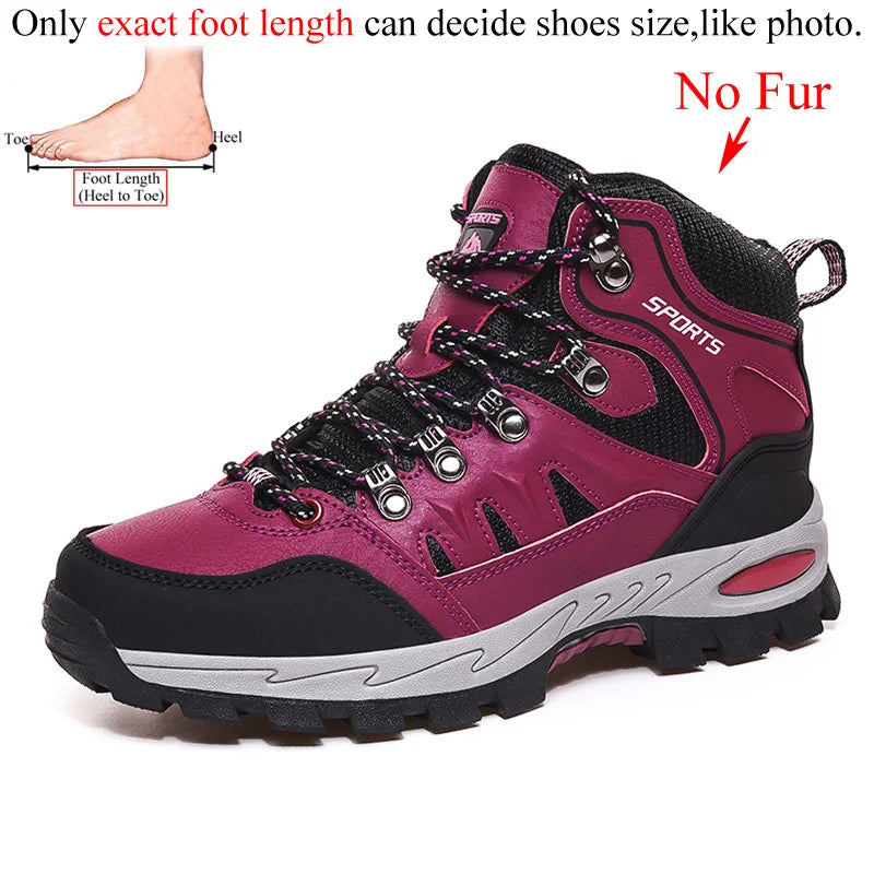 Winter Woman Ankle Outdoor Mountain Leather Hiking Shoes Boots Women Trekking Sneakers Tracking Camping Tourism Treking Trecking
