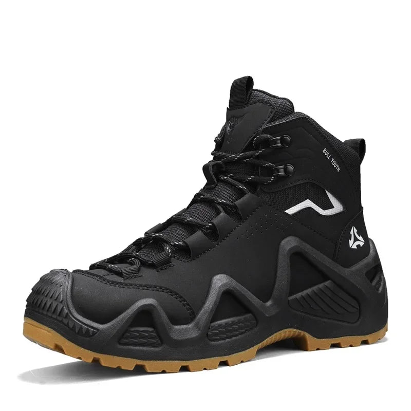 Botas tácticas para hombre con correas para entrenamiento de combate; impermeables, transpirables y multifuncionales (ideales para senderismo y motociclismo).