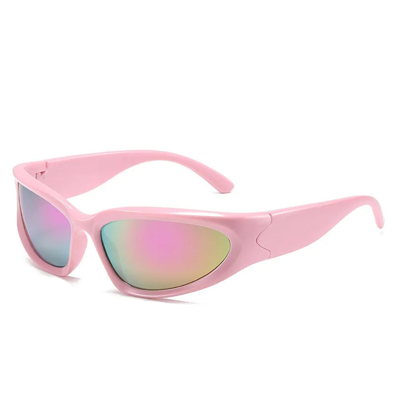 Popular Women'S Sunglasses 2023 Punk Sunglasses Unique Sports Sun Glasses Men UV400 Goggle Shades Mirror Colorful Y2K Eyewear