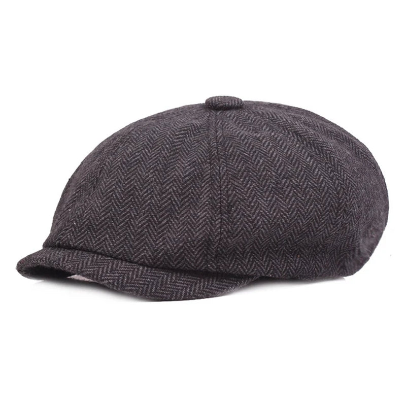Wool Caps Men Herringbone Flat Caps Gatsby Cap Woolen Driving Hats Vintage Inspired Hat Winter Peaky Blinders