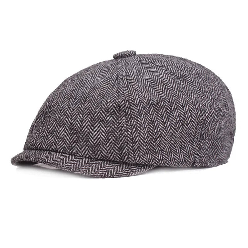 Wool Caps Men Herringbone Flat Caps Gatsby Cap Woolen Driving Hats Vintage Inspired Hat Winter Peaky Blinders