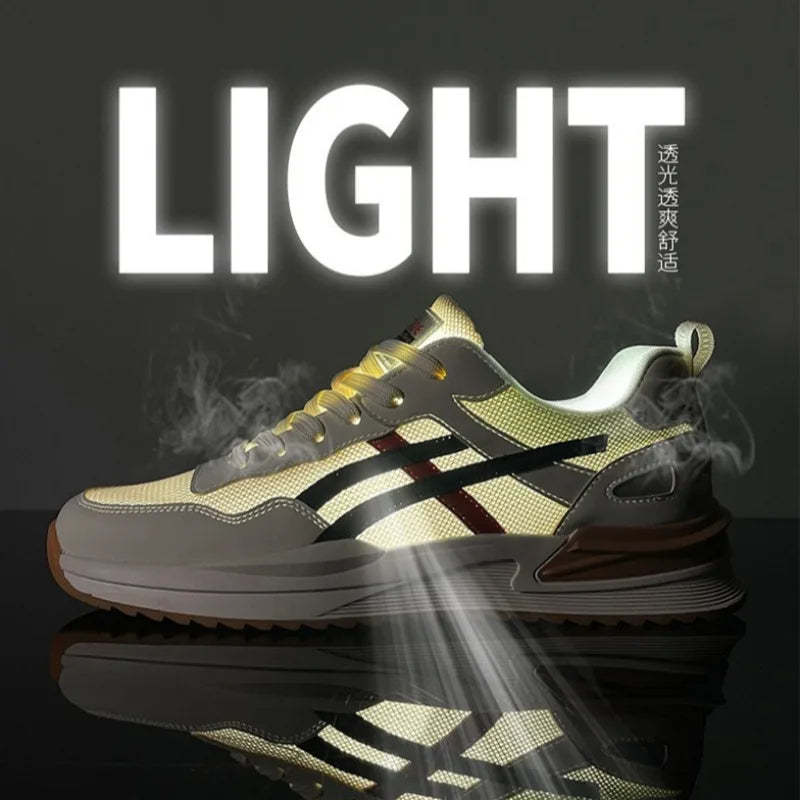 Zapatillas casuales de tendencia para hombre (verano) – Oferta destacada: calzado deportivo con plataforma, malla transpirable, amortiguación y alta resistencia al desgaste; ideal para senderismo.