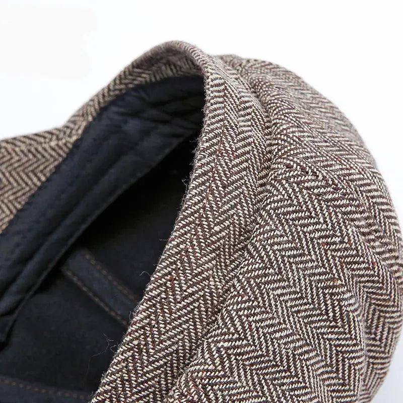 Unisex Autumn Winter Newsboy Caps Men and Women Warm Tweed Octagonal Hat for Male Detective Hats Retro Flat Caps Chapeau