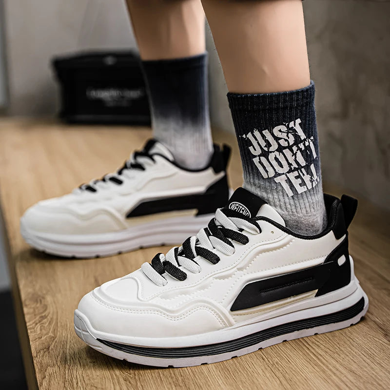 Zapatillas de moda para hombre 2025: calzado cómodo, transpirable y casual para correr, entrenar y actividades al aire libre, con suela suave.