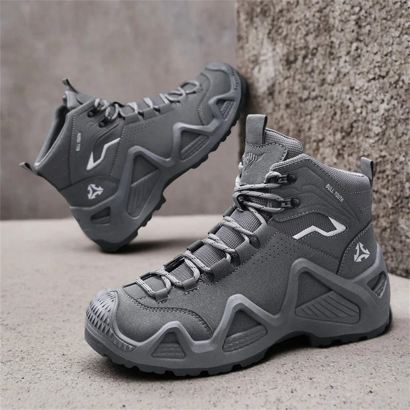 Botas tácticas para hombre con correas para entrenamiento de combate; impermeables, transpirables y multifuncionales (ideales para senderismo y motociclismo).