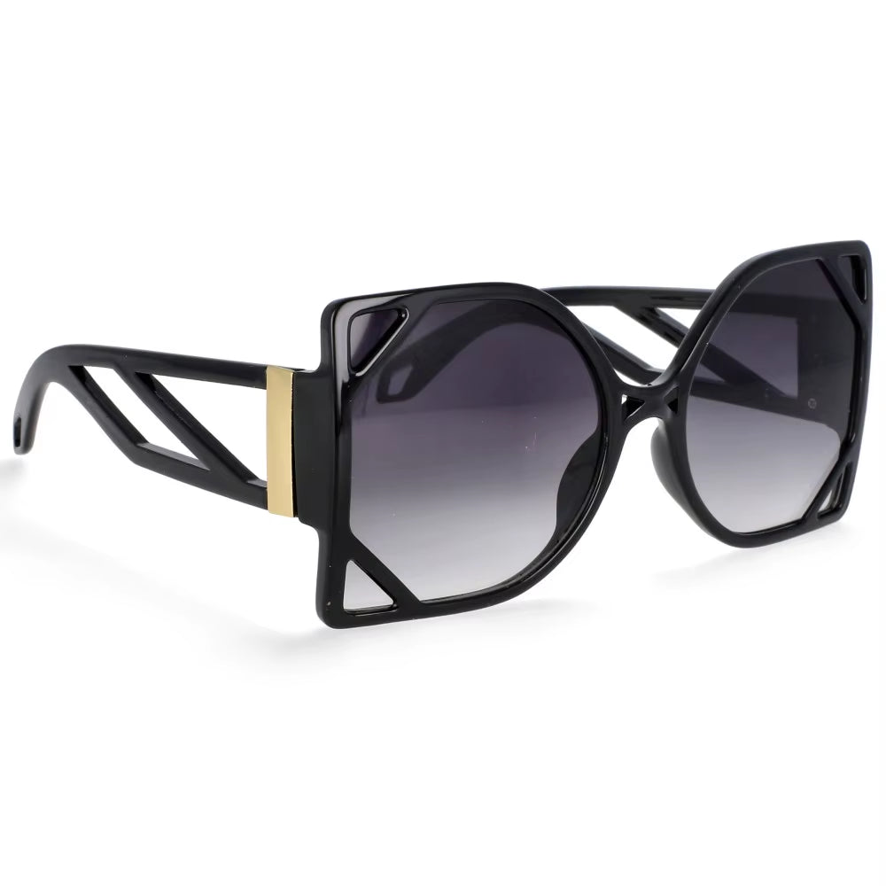 49127 Fashion Big Frame Square Luxury Brand Sunglasses Women Hollow Oversized Shades UV400 Vintage Glasses