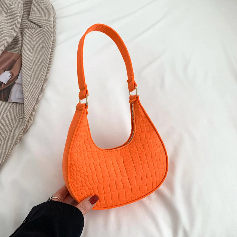 (.) Women Top-handle Bags Autumn Winter Fashion Bag New Fashion Shoulder Bag Portable Women's Bag Bolso Mujer Handbags Felt