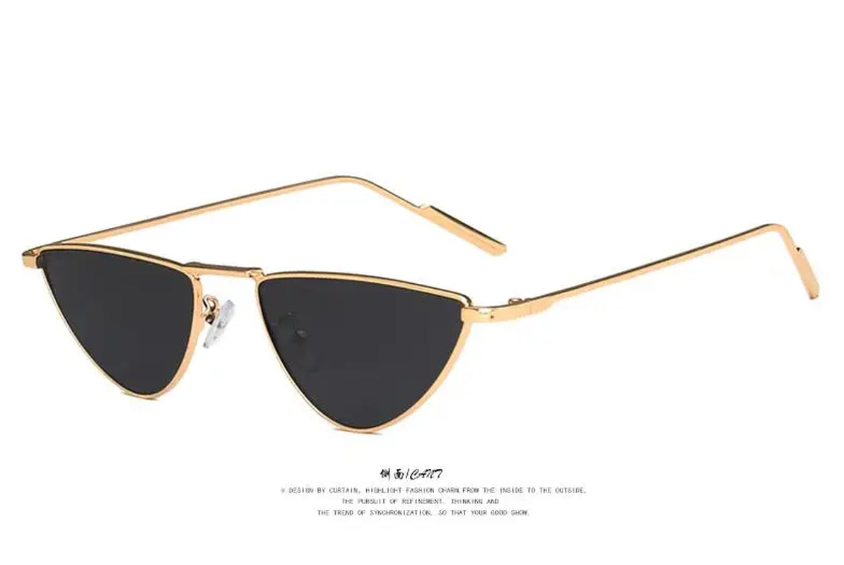 Cat Eye Sunglasses Luxury Brand Design Women Metal Triangle Sun Glasses Fashion Lady Shades UV400 Eyewear Oculos Gafas De Sol