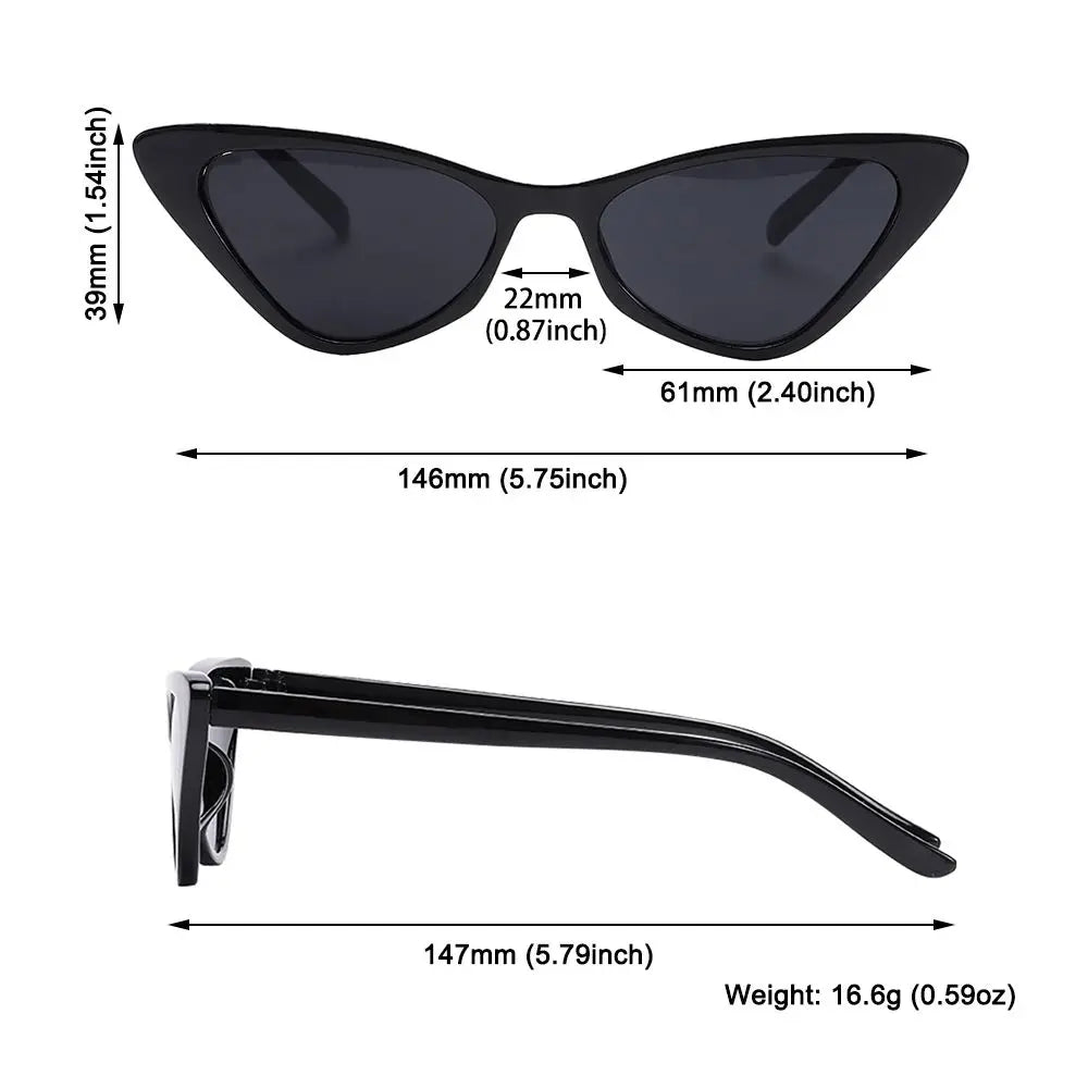 Retro Cat Eye Sunglasses UV400 Brand Designer Fashion Goggle Sun Glasses Women Men Trends Gradient Shades Outdoor Eyewear