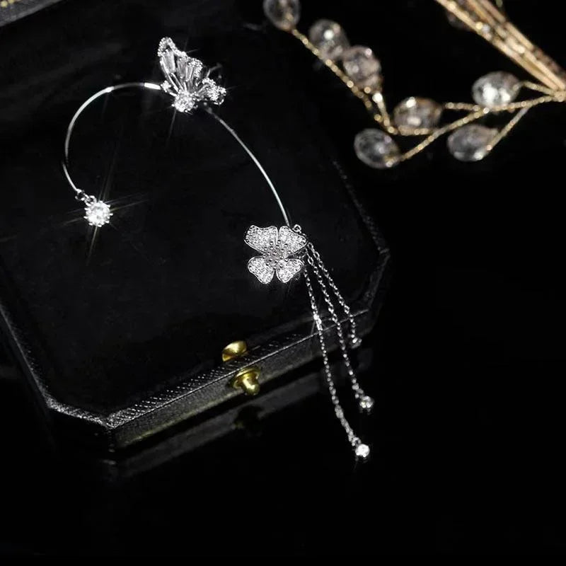 New Butterfly Earrings Without Perforations Sweet Student Jewelry French Simple Accessories For Women Fashion Festival Gifts