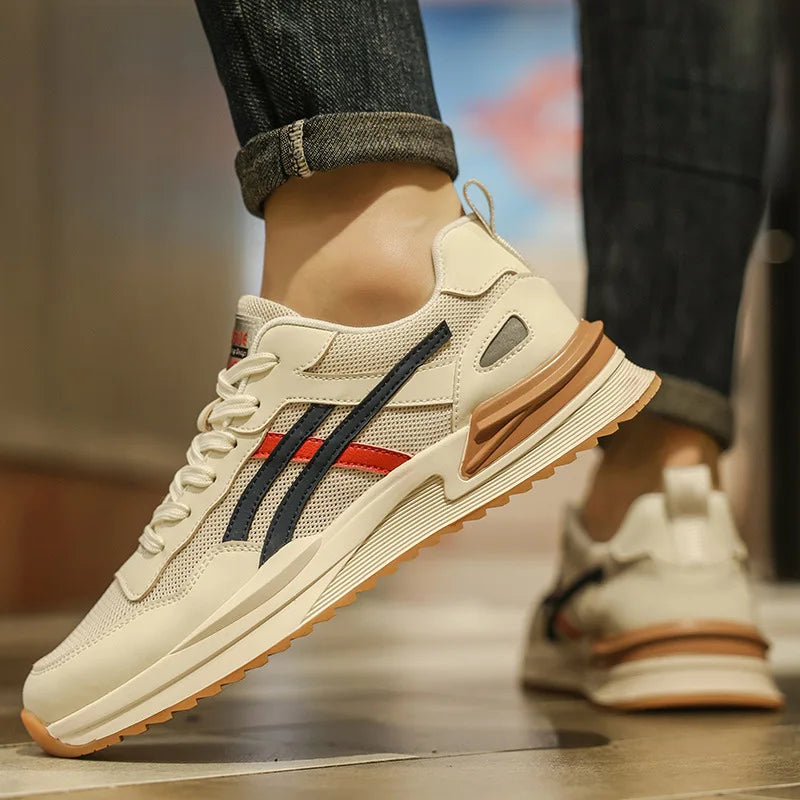 Zapatillas casuales de tendencia para hombre (verano) – Oferta destacada: calzado deportivo con plataforma, malla transpirable, amortiguación y alta resistencia al desgaste; ideal para senderismo.