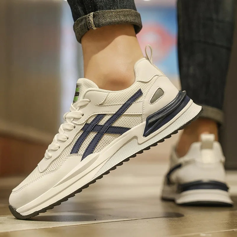 Zapatillas casuales de tendencia para hombre (verano) – Oferta destacada: calzado deportivo con plataforma, malla transpirable, amortiguación y alta resistencia al desgaste; ideal para senderismo.