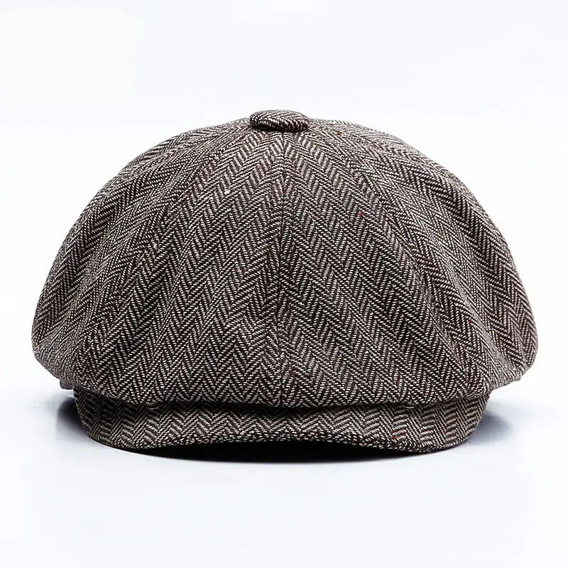 Unisex Autumn Winter Newsboy Caps Men and Women Warm Tweed Octagonal Hat for Male Detective Hats Retro Flat Caps Chapeau