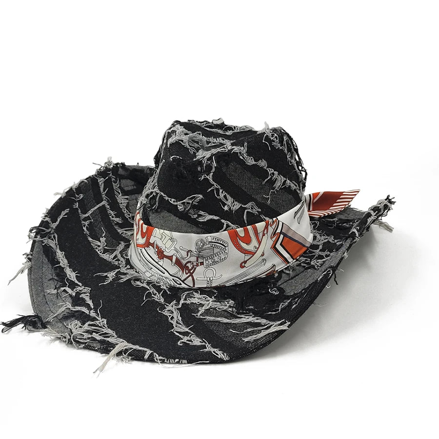 Sombrero vaquero de mezclilla y estilo pescador para hombre y mujer; sombrero de verano para exteriores y playa con protección solar.