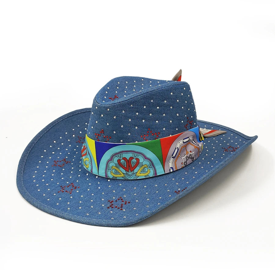 Sombrero vaquero de mezclilla y estilo pescador para hombre y mujer; sombrero de verano para exteriores y playa con protección solar.