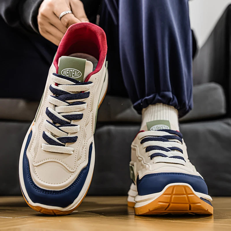 Zapatillas de moda para hombre 2025: calzado cómodo, transpirable y casual para correr, entrenar y actividades al aire libre, con suela suave.