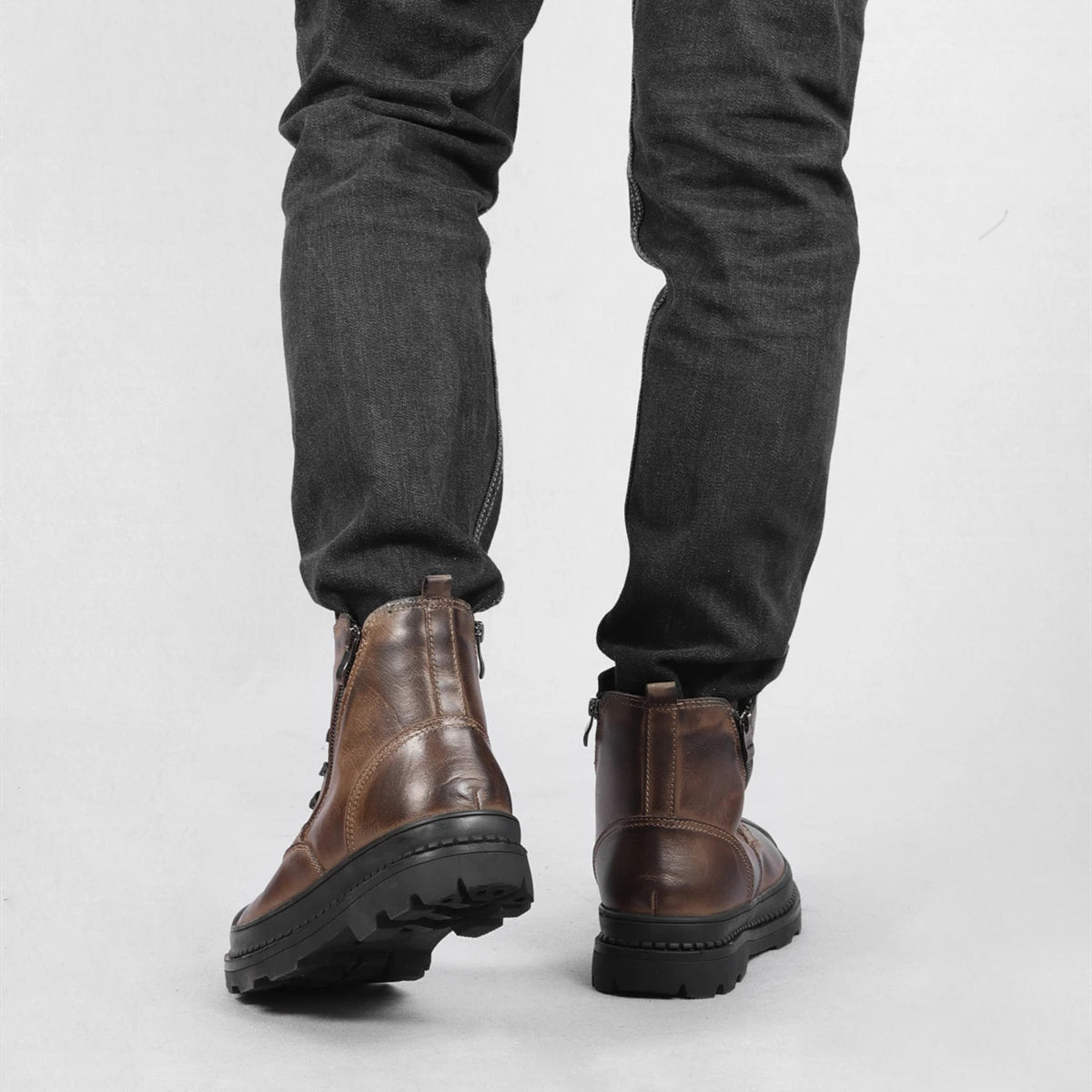 Natural Cow Leather Men Boots Top Quality Handmade Retro Men Boots Genuine Leather Men Boots #CX9550