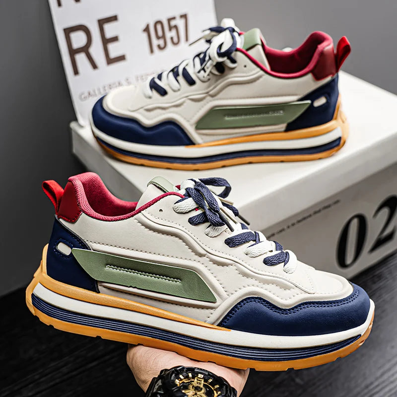 Zapatillas de moda para hombre 2025: calzado cómodo, transpirable y casual para correr, entrenar y actividades al aire libre, con suela suave.