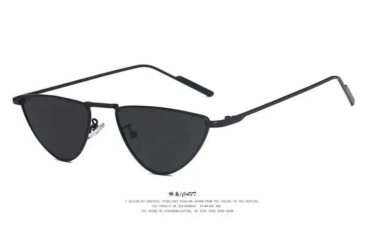 Cat Eye Sunglasses Luxury Brand Design Women Metal Triangle Sun Glasses Fashion Lady Shades UV400 Eyewear Oculos Gafas De Sol